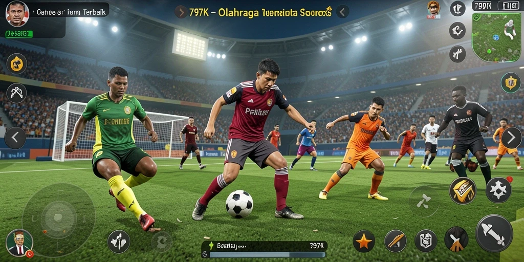Tampilan gameplay seru dari 797K dengan berbagai olahraga yang menantang.