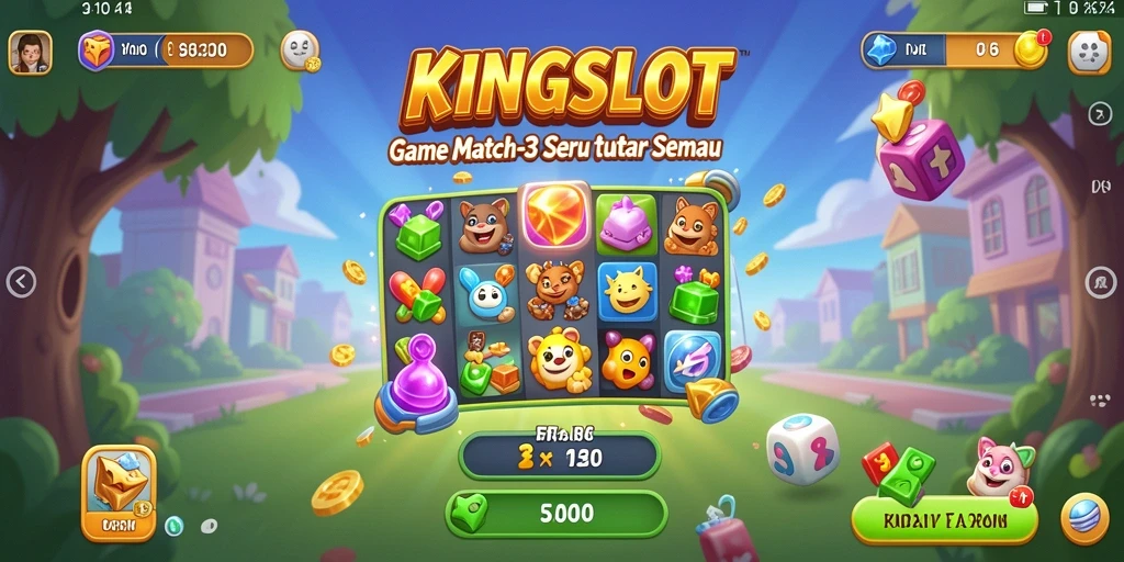 Gameplay KINGSLOT yang seru dan penuh warna.