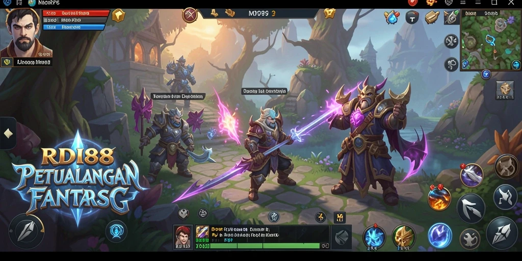 Tangkapan layar utama RDI88 menunjukkan aksi pertarungan yang mendebarkan di dunia MMORPG.